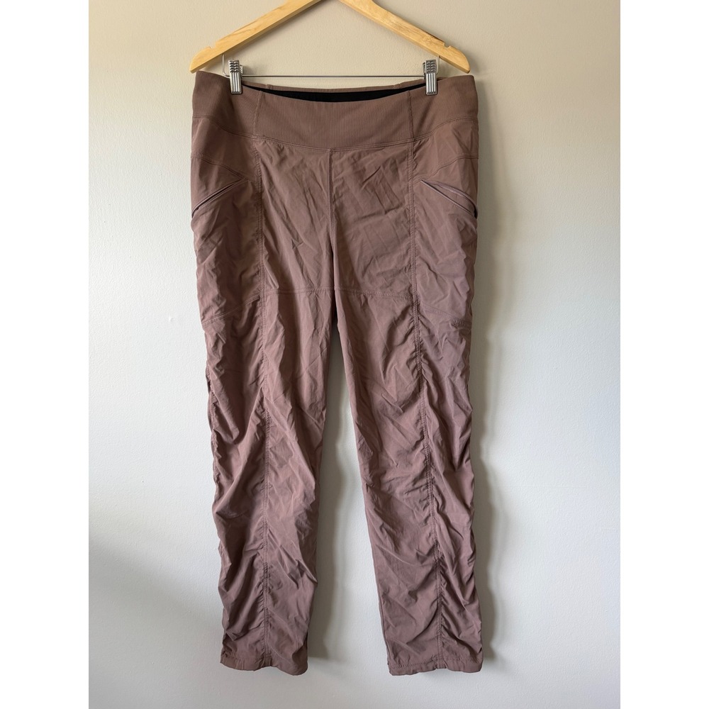 prAna E-Waist Jogger Women XL Mauve Ruched Hiking Pants